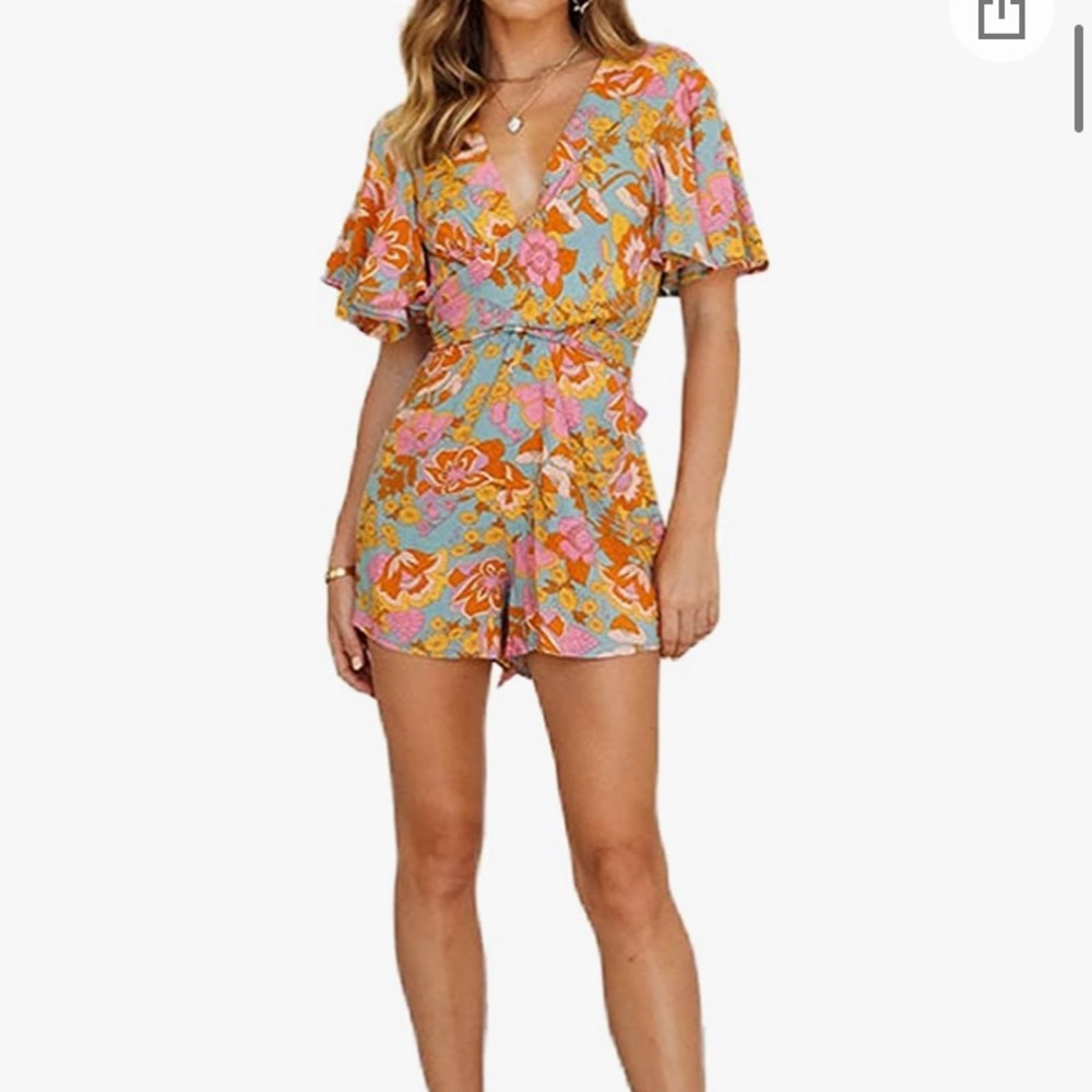 Lyaner floral jumpsuit romper